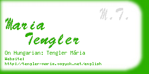 maria tengler business card